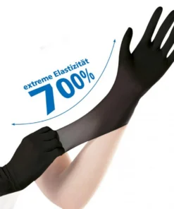 Alternative view of M-Нитриловые перчатки неопудренные Safe Super Stretch 100шт черные