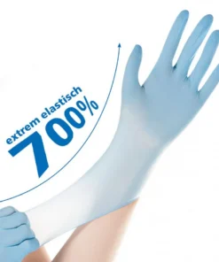 Alternative view of S-Нитриловые перчатки неопудренные Safe Super Stretch 100шт синие