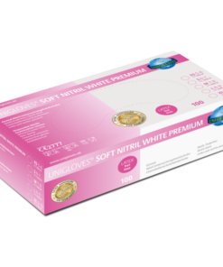 — M — Unigloves перчатки нитриловые — Белые премиум - 100 шт