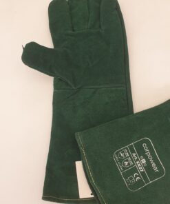 Keevituskindad looma alusnahk täisvooder Kevlar roheline nr 11