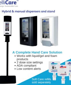 Diversey IntelliCare Hybrid sensoriga puutevaba seebi ja desinfitseerija hoidik dosaator, must